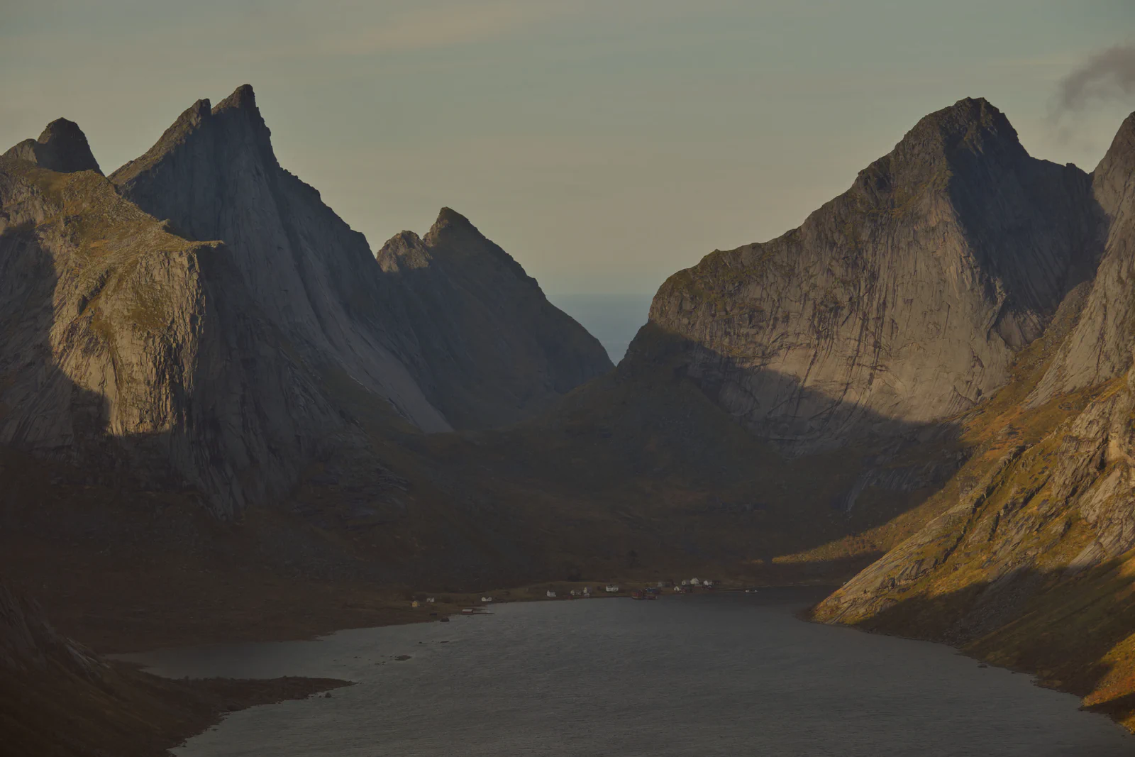 Mountains and a fjord in Lofoten